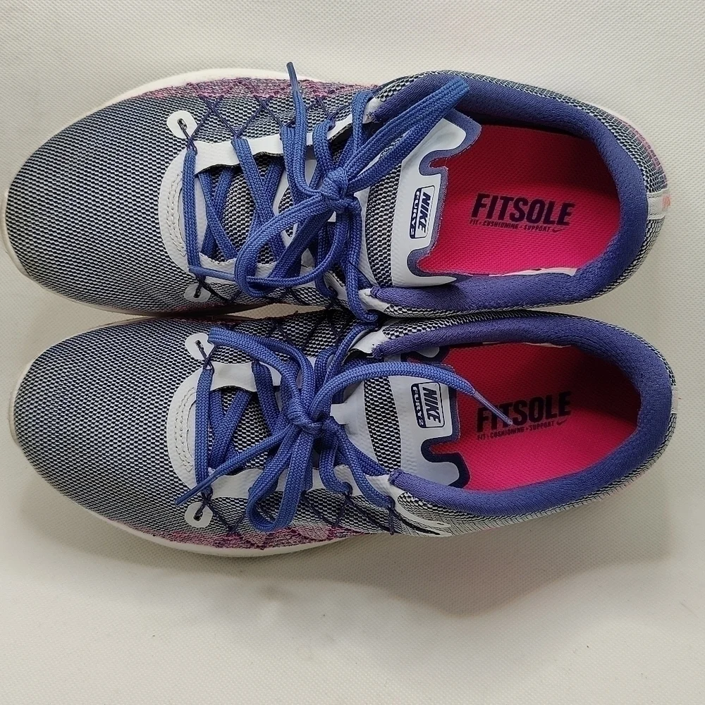 Nike Women's Flex Fury 2 Running Shoe Pink and Purple Athletic Shoes Size 9.5